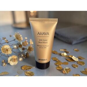 AHAVA 24K Gold Mineral Mud Mask Anti Wrinkle 1.7 oz Dead Sea Luxury Skincare NEW